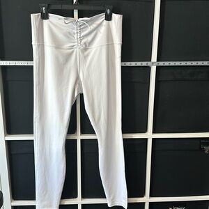 NWT Ultra High-Waisted Ruched PureLuxe Legging - White XXL